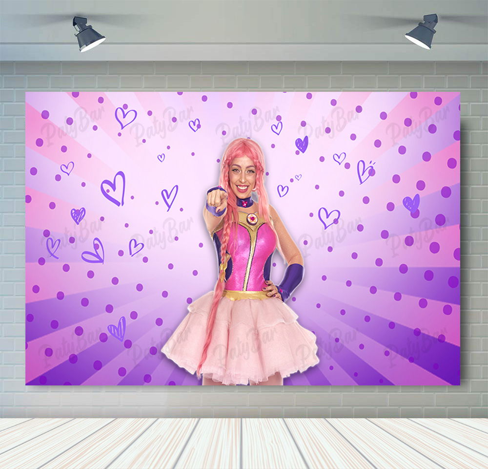 Photo Booth Prop - Luli Pampín Cumpleaños 배경 소녀 생일