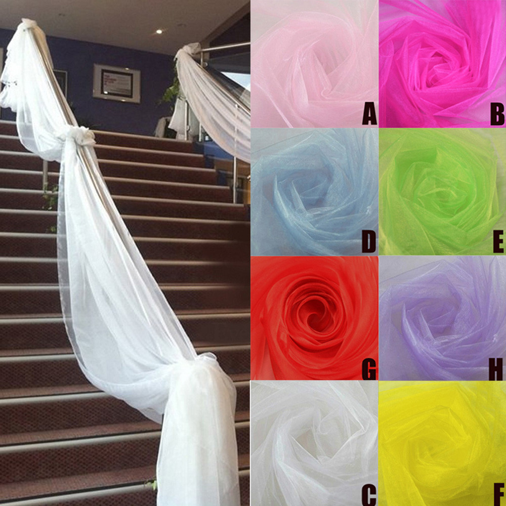 Chair Sash Organza - 웨딩 장식 Tulle 롤 크리스탈 Organza