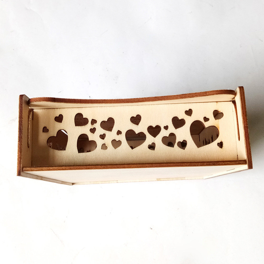 Personalized Guest Book - 나무 웨딩 방명록 상자 대체품, 소박한