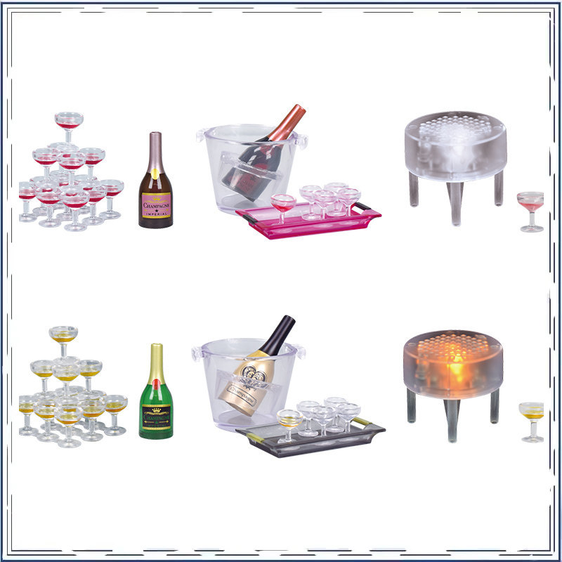Champagne Tower Set - 가샤폰 미니 와인잔 샴페인 타워 장식품