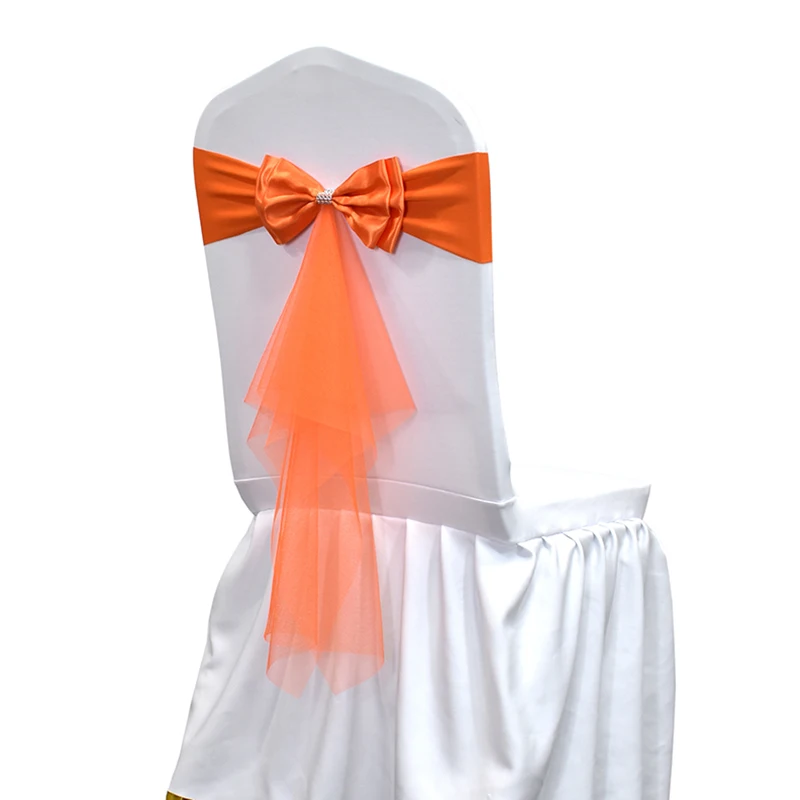 10 50pcs 거즈 웨딩 라이크라 의자 밴드 스트레치 - Chair Sash Organza 리뷰 및 가격