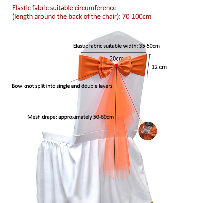 10 50pcs 거즈 웨딩 라이크라 의자 밴드 스트레치 - Chair Sash Organza 리뷰 및 가격
