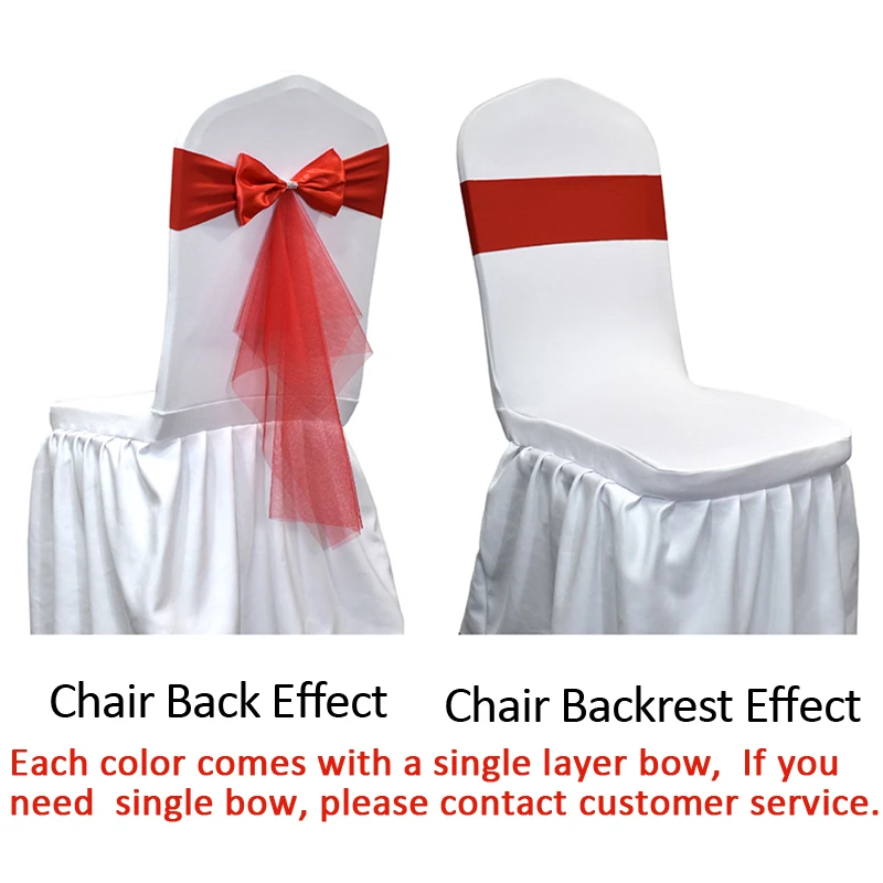 10 50pcs 거즈 웨딩 라이크라 의자 밴드 스트레치 - Chair Sash Organza 리뷰 및 가격