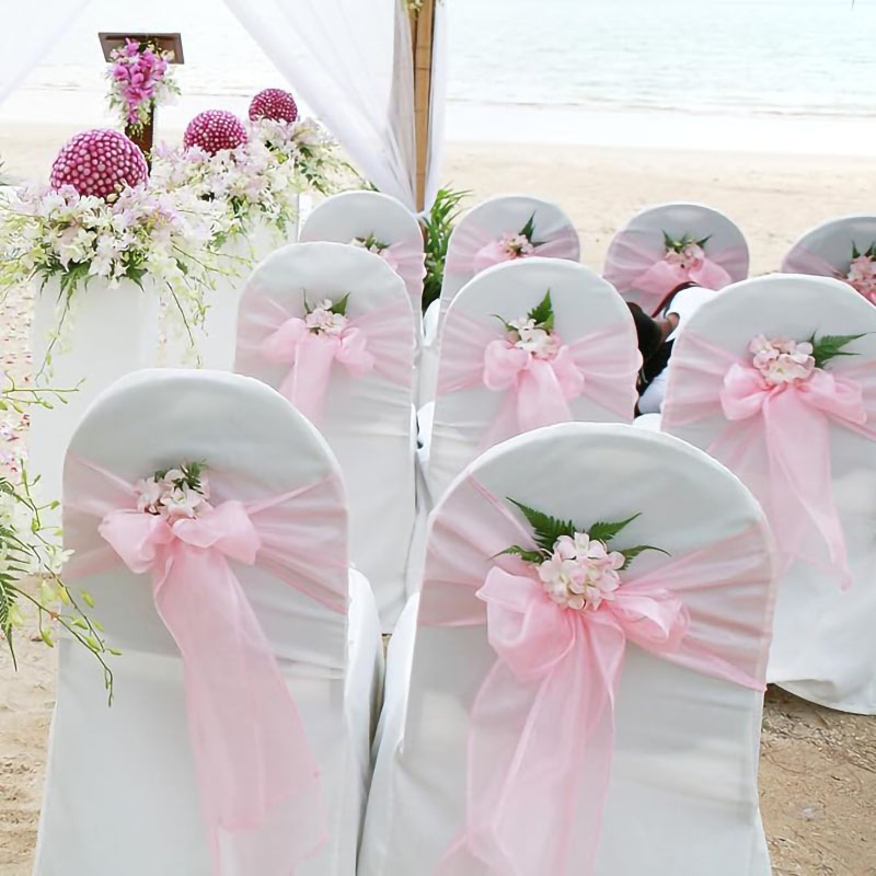 오간자 의자 장식 리본 100/50/10개, 웨딩 파티 - Chair Sash Organza 리뷰 및 가격