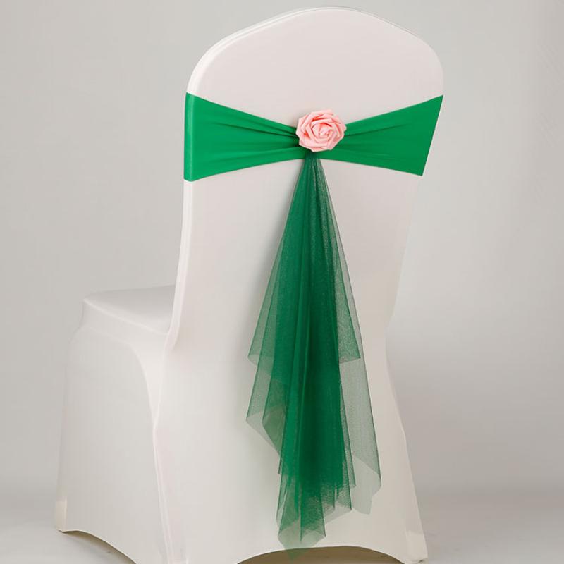 1개 오간자 의자 커버 꽃 스판덱스 오간자 의자 장식  - Chair Sash Organza 리뷰 및 가격