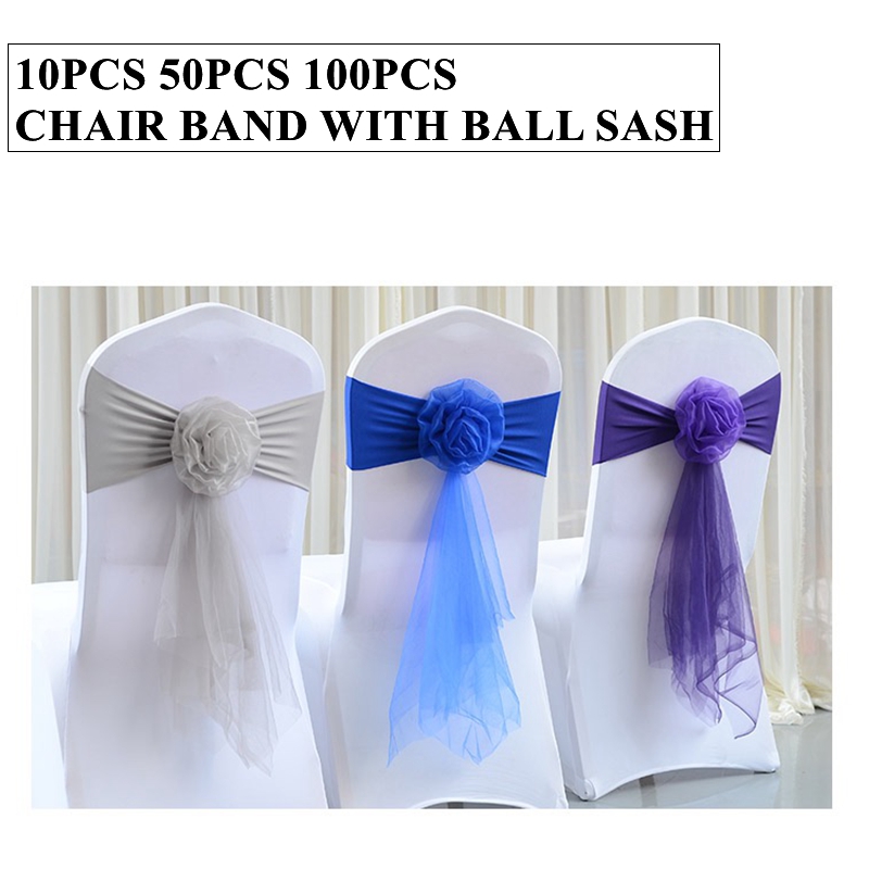 웨딩 연회용 스트레치 의자 커버 장식용 볼 장식 리크라 - Chair Sash Organza 리뷰 및 가격