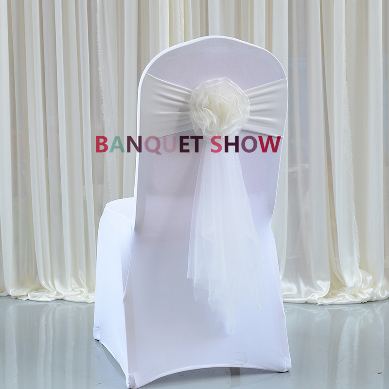 웨딩 연회용 스트레치 의자 커버 장식용 볼 장식 리크라 - Chair Sash Organza 리뷰 및 가격