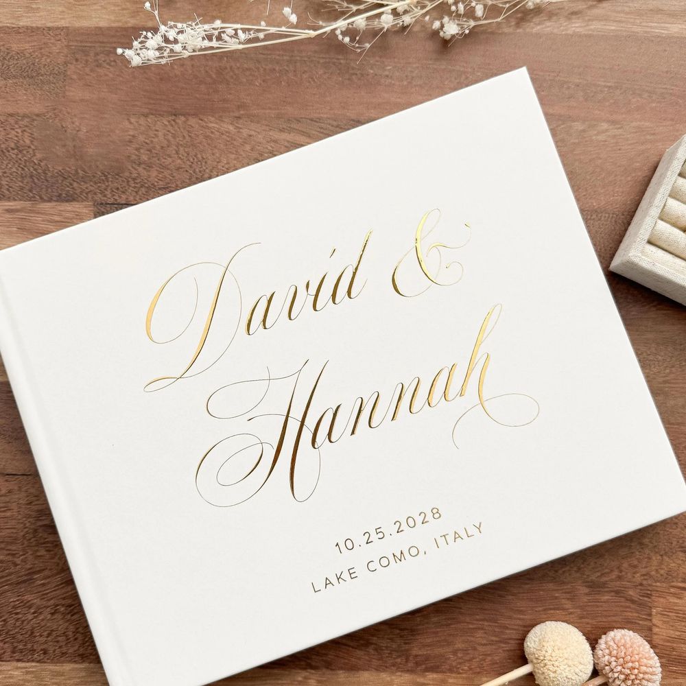 개인화 된 결혼식 방명록 우아한 화이트/블랙 게스트 로 - Personalized Guest Book 리뷰 및 가격