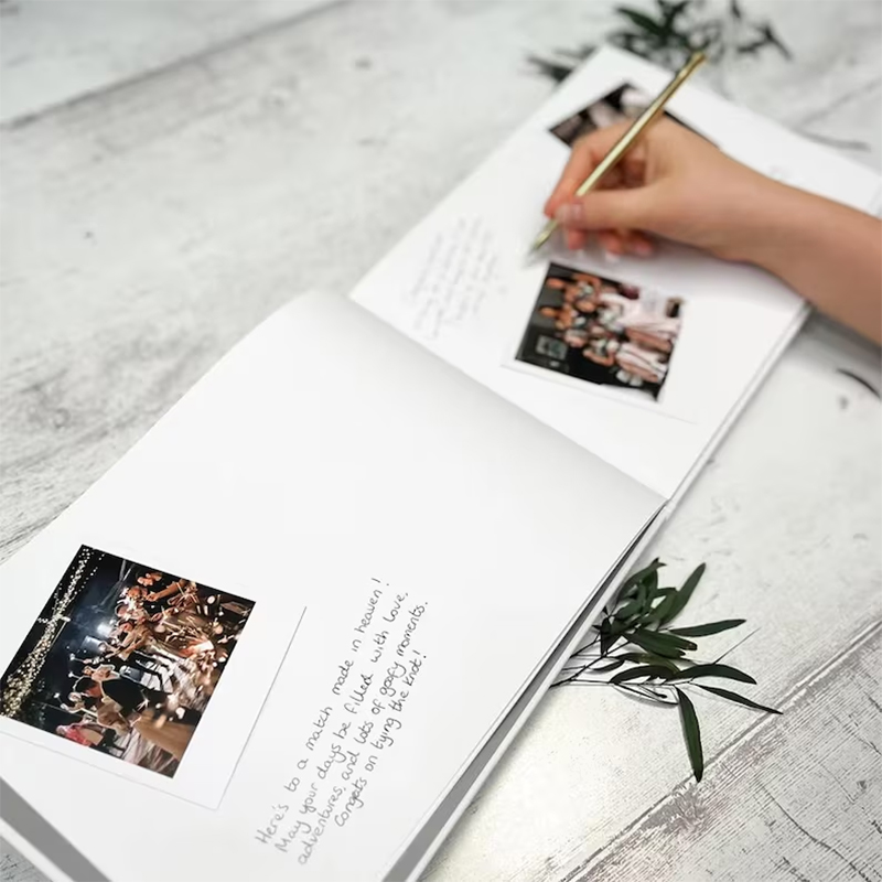 결혼 선물을위한 맞춤형 방명록 흰색 고귀한 메시지 사진 - Personalized Guest Book 리뷰 및 가격