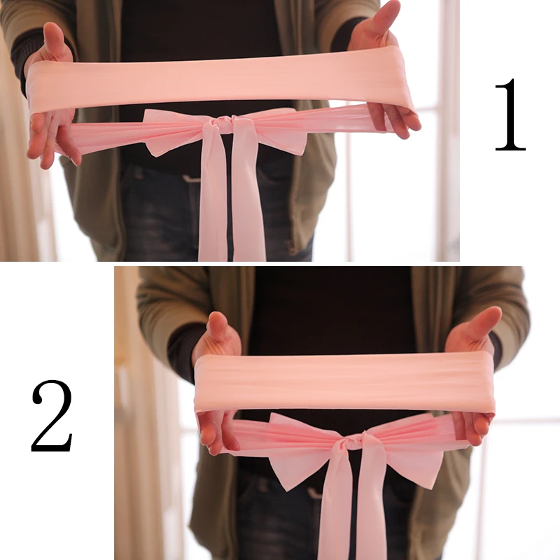 25pcs 새틴 스판덱스 의자 커버 밴드 리본 의자 넥 - Chair Sash Organza 리뷰 및 가격