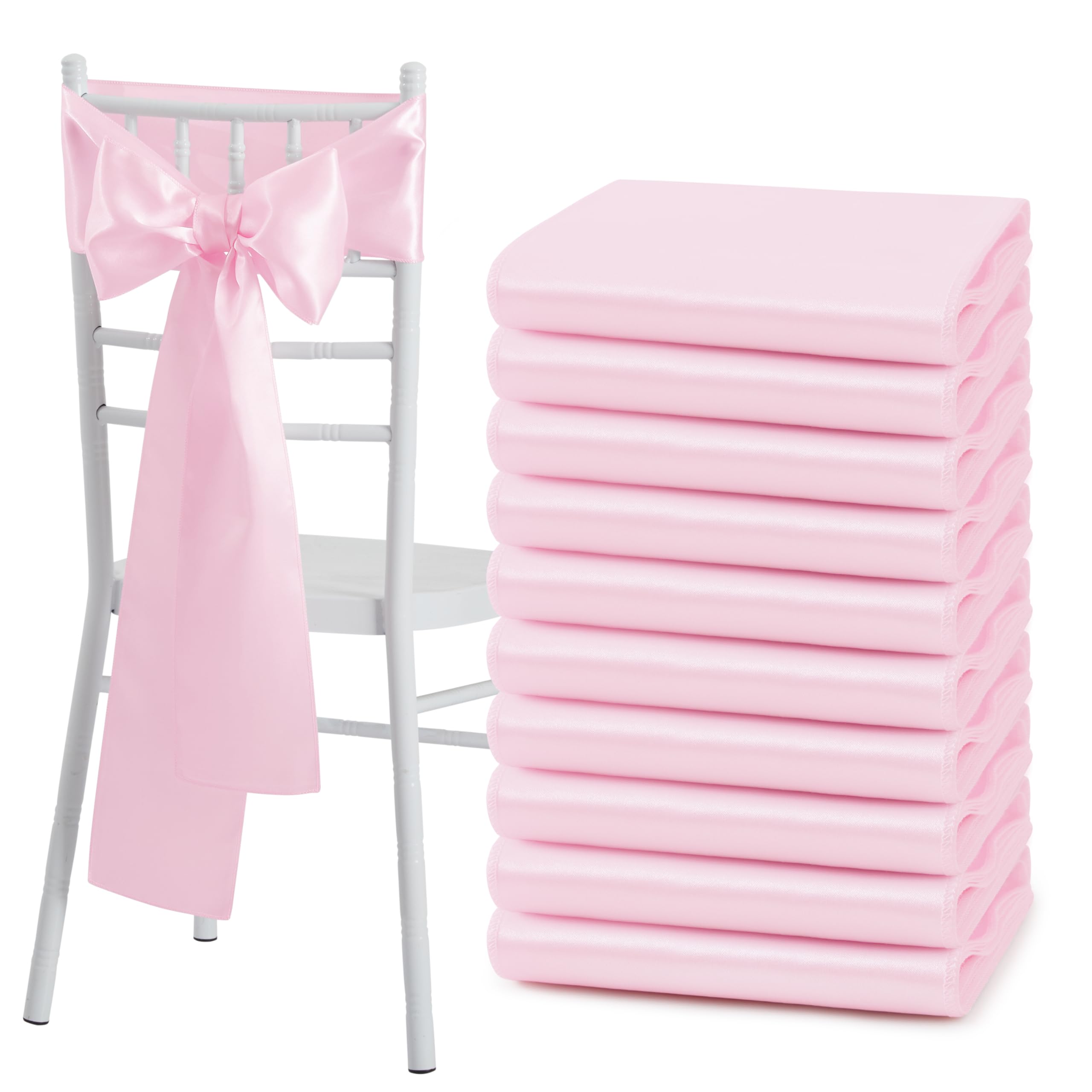 10/50개 새틴 의자 장식 리본, 웨딩 리셉션, 연회 - Chair Sash Organza 리뷰 및 가격