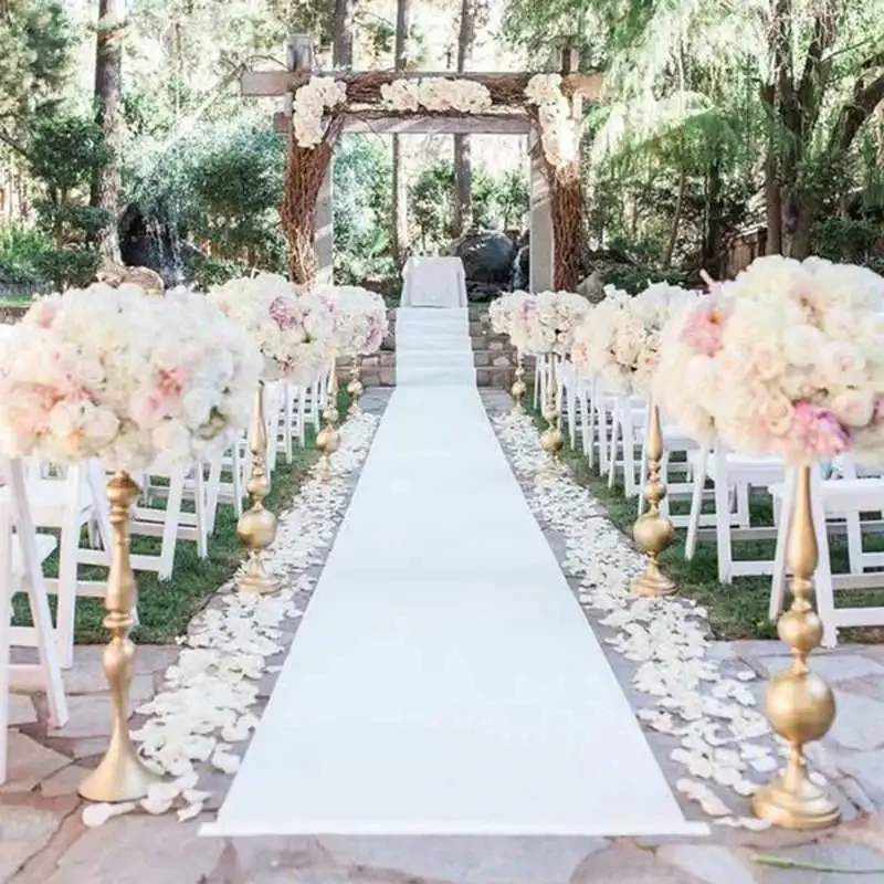 맞춤형 길이 통로 러너 웨딩 카펫, 야외 장식, 흰색  - Aisle Runner White 리뷰 및 가격