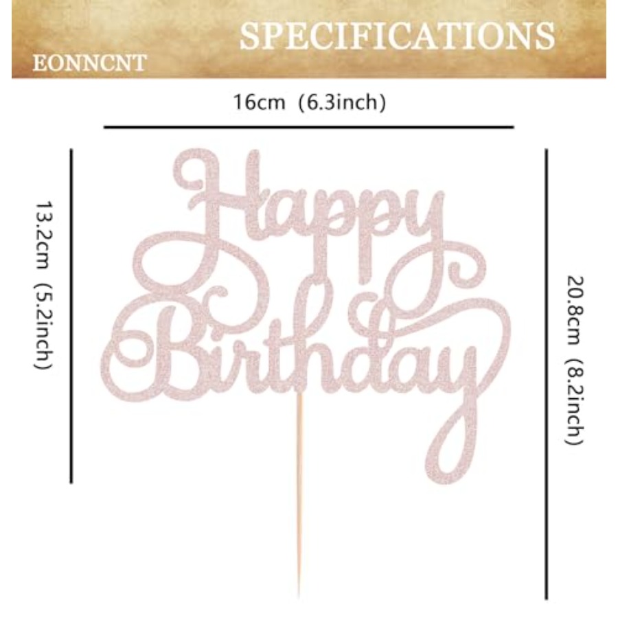 생일 축하 케이크 토퍼 - 반짝이 생일 파티 케이크 장 - Photo Booth Prop 리뷰 및 가격