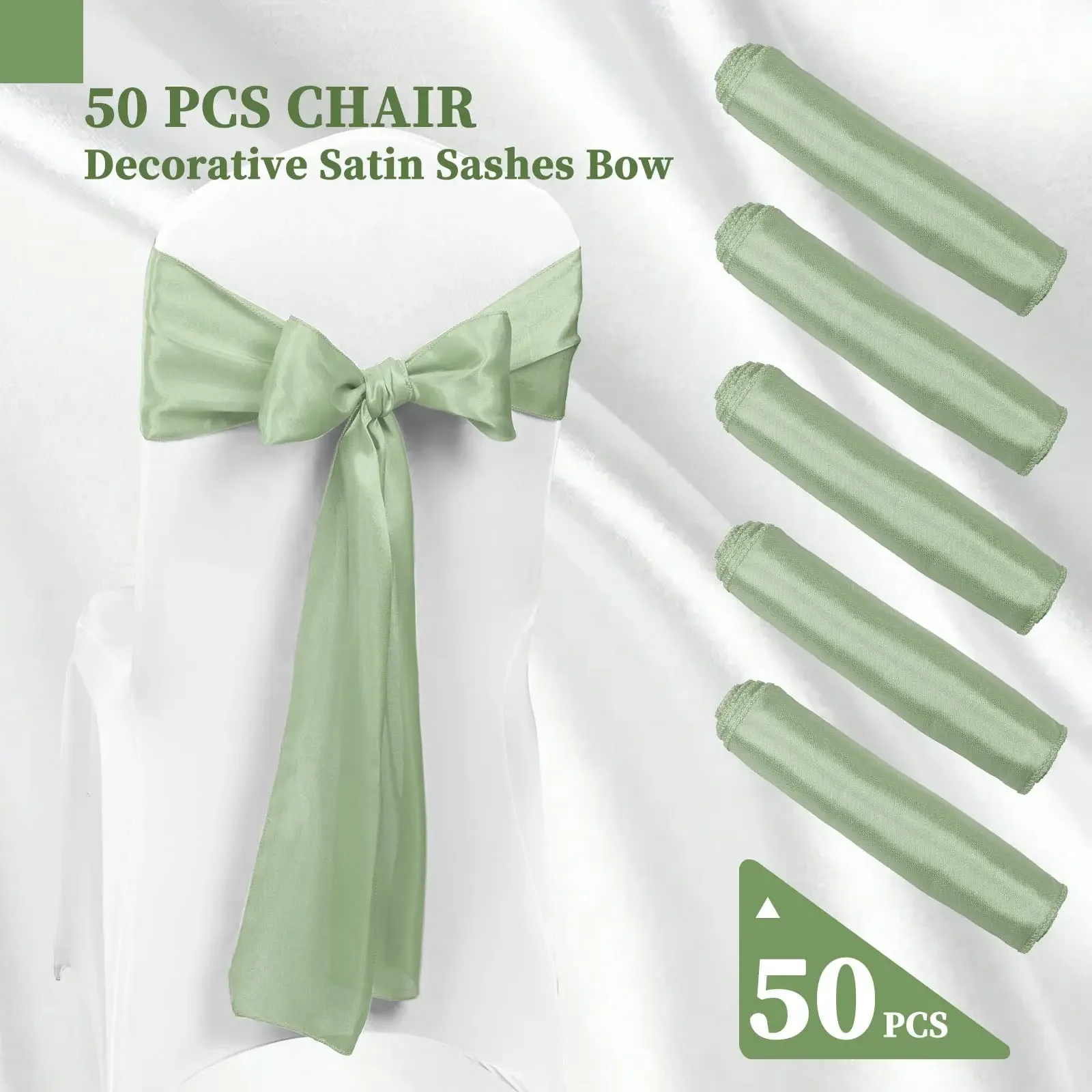 도매 10/50pcs 새틴 의자 활 새시 웨딩 의자 매 - Chair Sash Organza 리뷰 및 가격