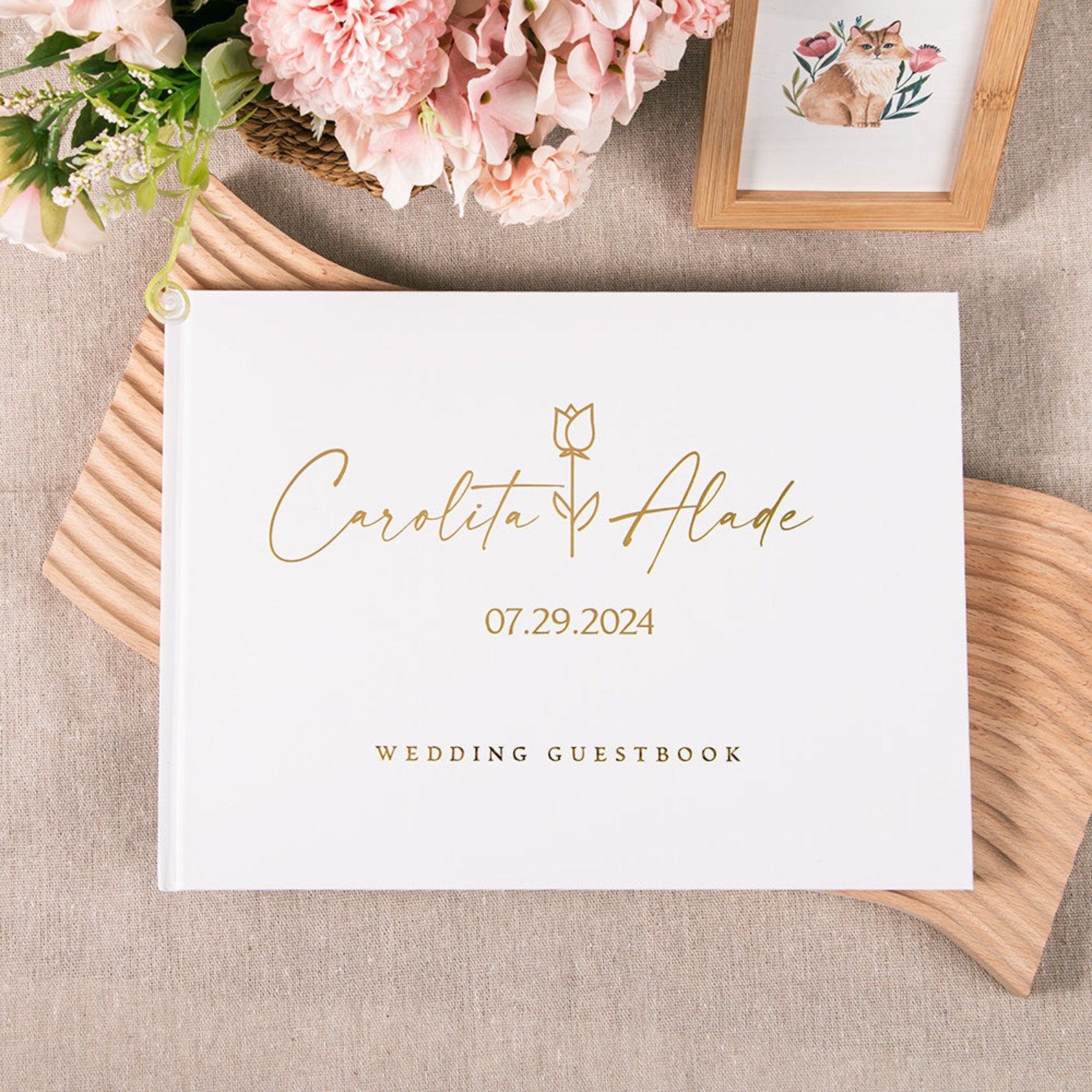 사용자 정의 결혼식 방명록 개인화 된 방명록 로그인 약 - Personalized Guest Book 리뷰 및 가격