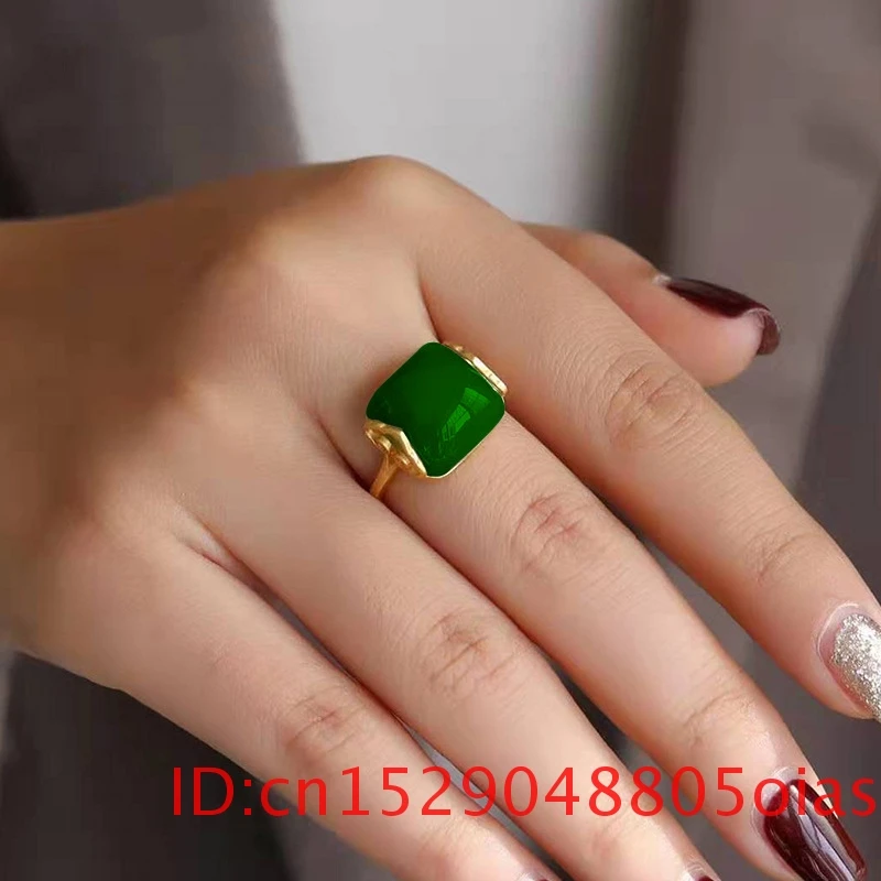 천연 허톈 옥 반지 패션 주얼리 행운의 칼세도니 부적  - Wedding Zone 리뷰 및 가격